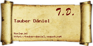 Tauber Dániel névjegykártya